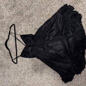 Lucy in the Sky Black Ruffled Dress